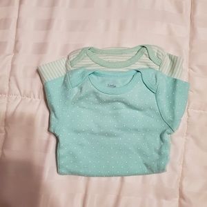 2 Little Wonders Long Sleeve Onesie